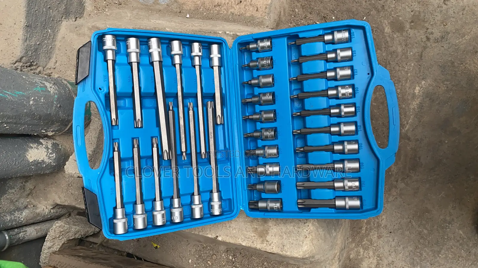 32pc Dr Hex Bit Socket Set Extra Long Short Allen Keys