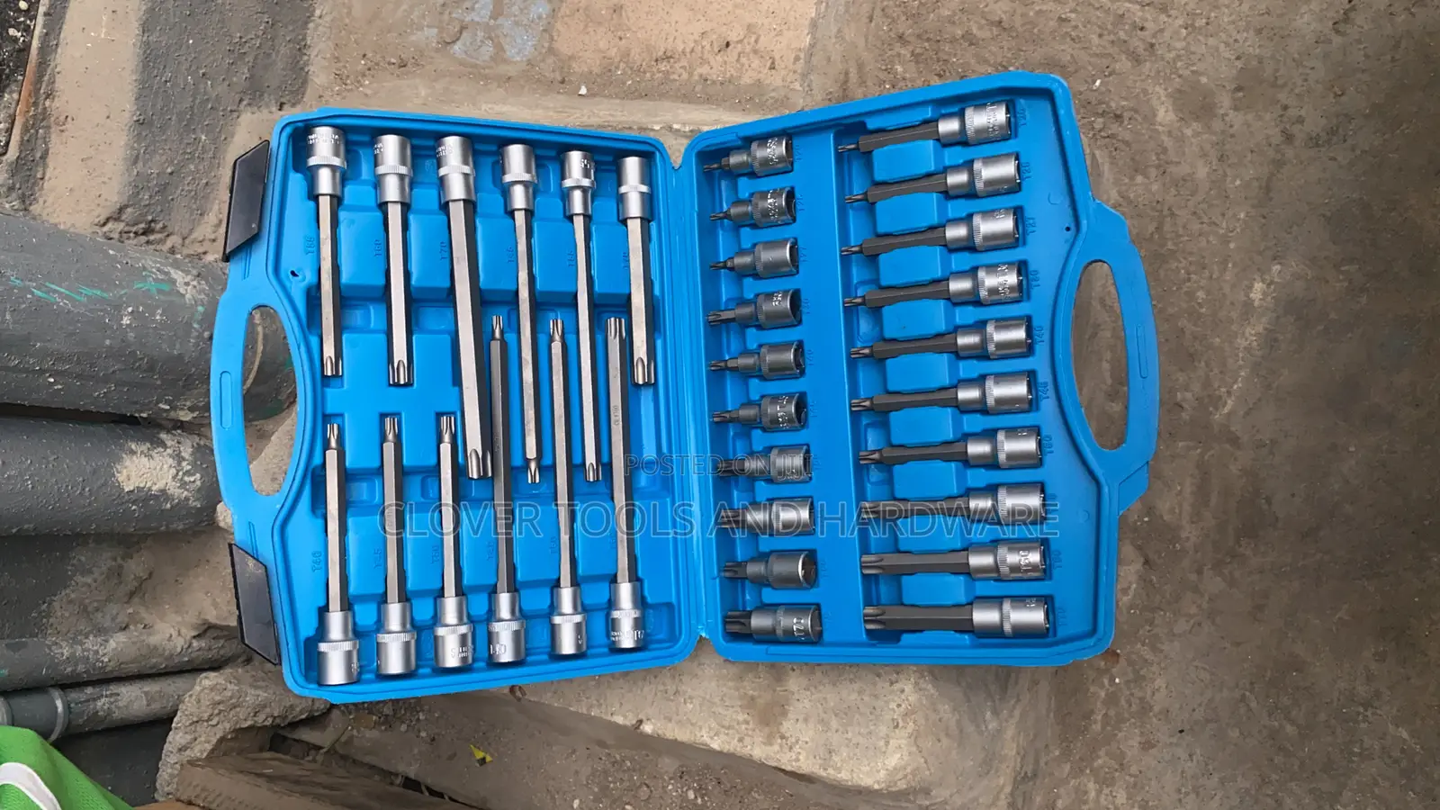 32pc Dr Hex Bit Socket Set Extra Long Short Allen Keys