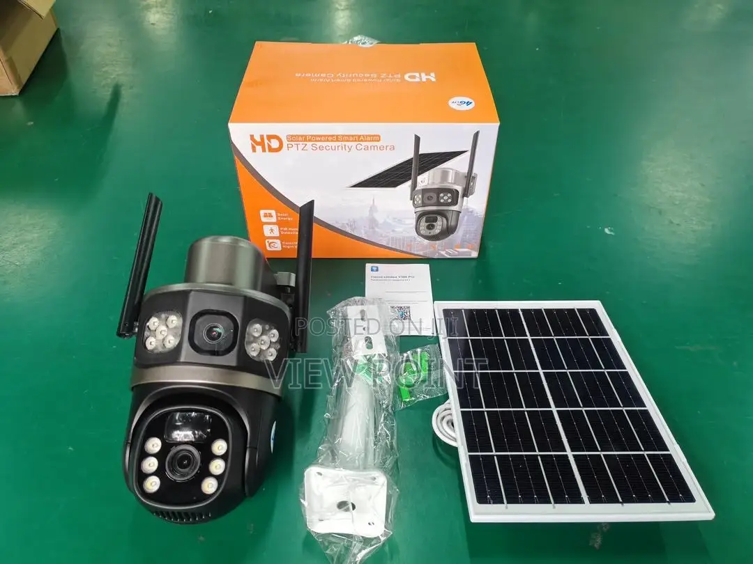 Triple Lens 10mp 4g Solar Cctv Camera