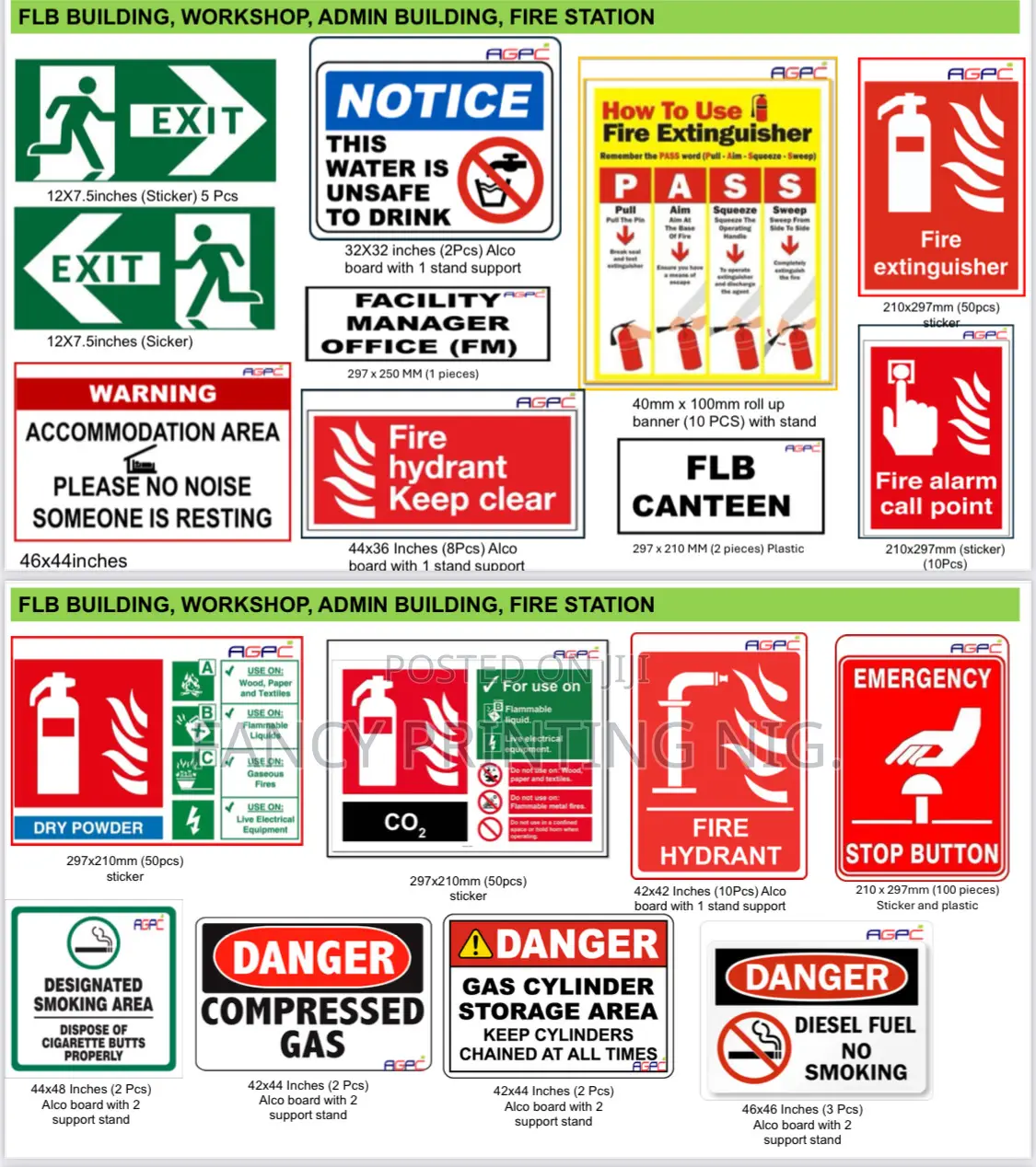 Quality Safety and Directional Signage