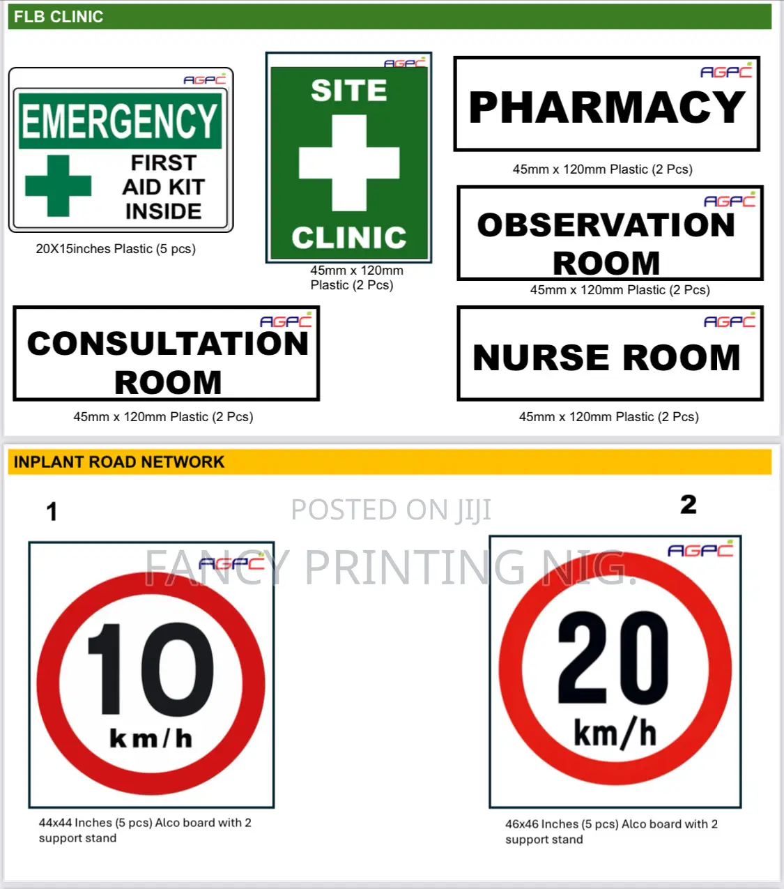 Quality Safety and Directional Signage