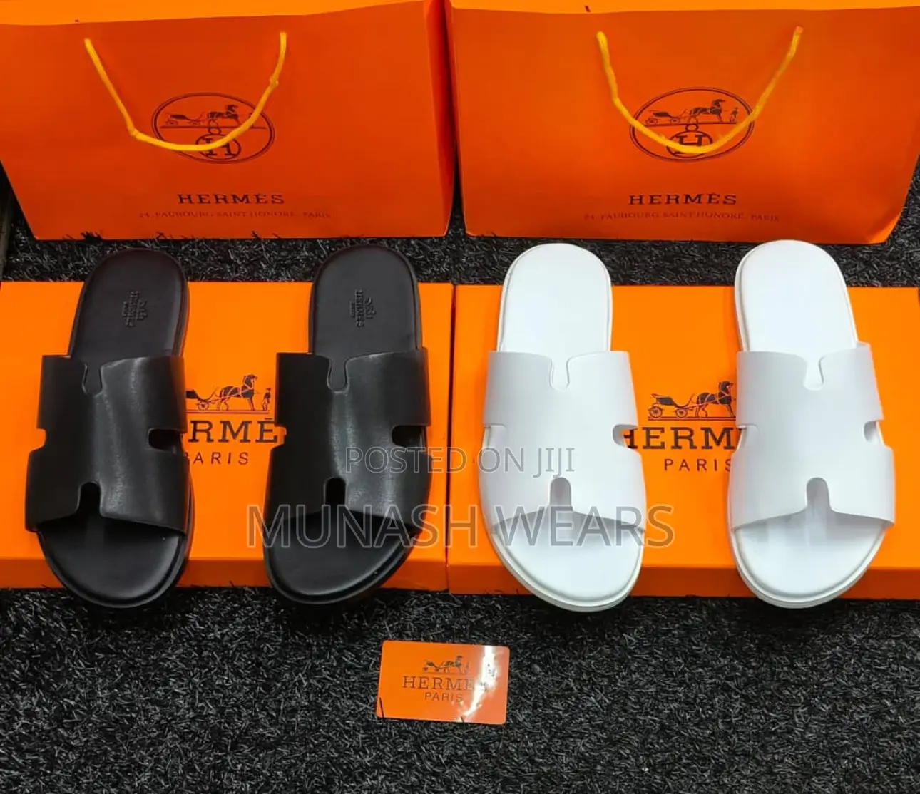 Hermes Leather Calfskin Slippers