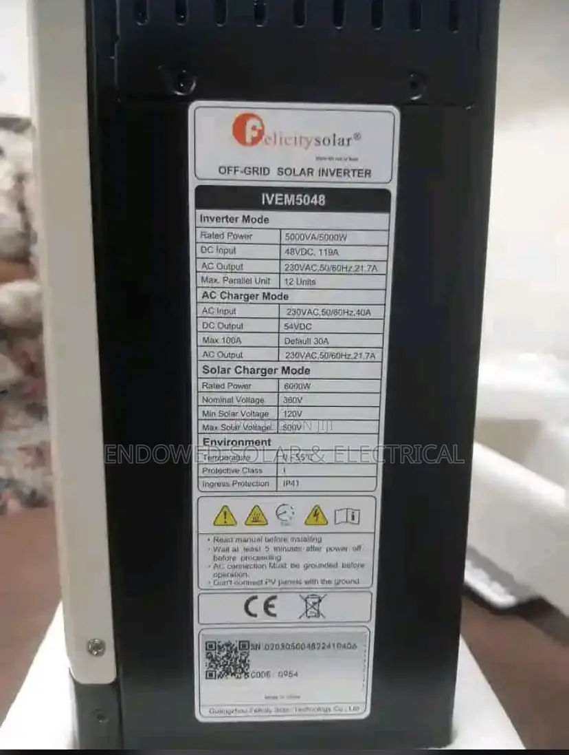 5kva 48v Felicity Ivem Hybrid Inverter Transformerless