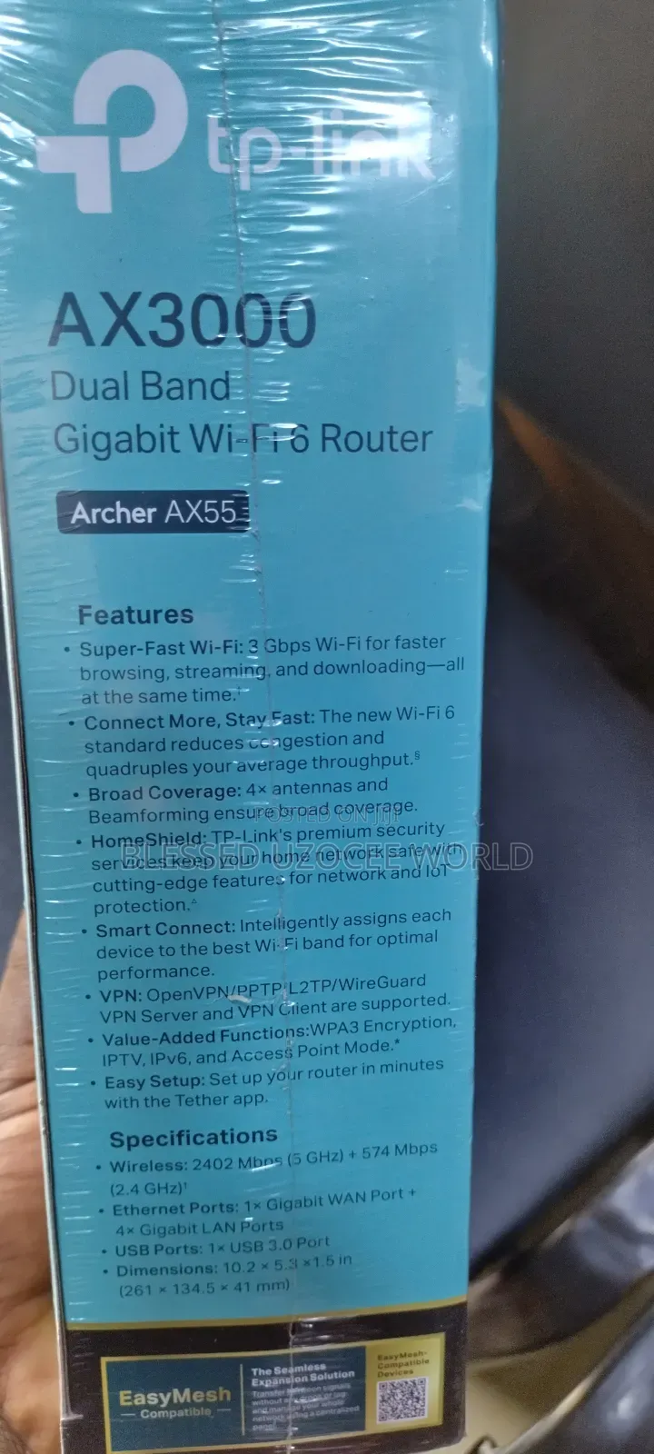 Tplink Archer- Ax55 Dual Band Gigabit Wifi 6 Router Ax3000