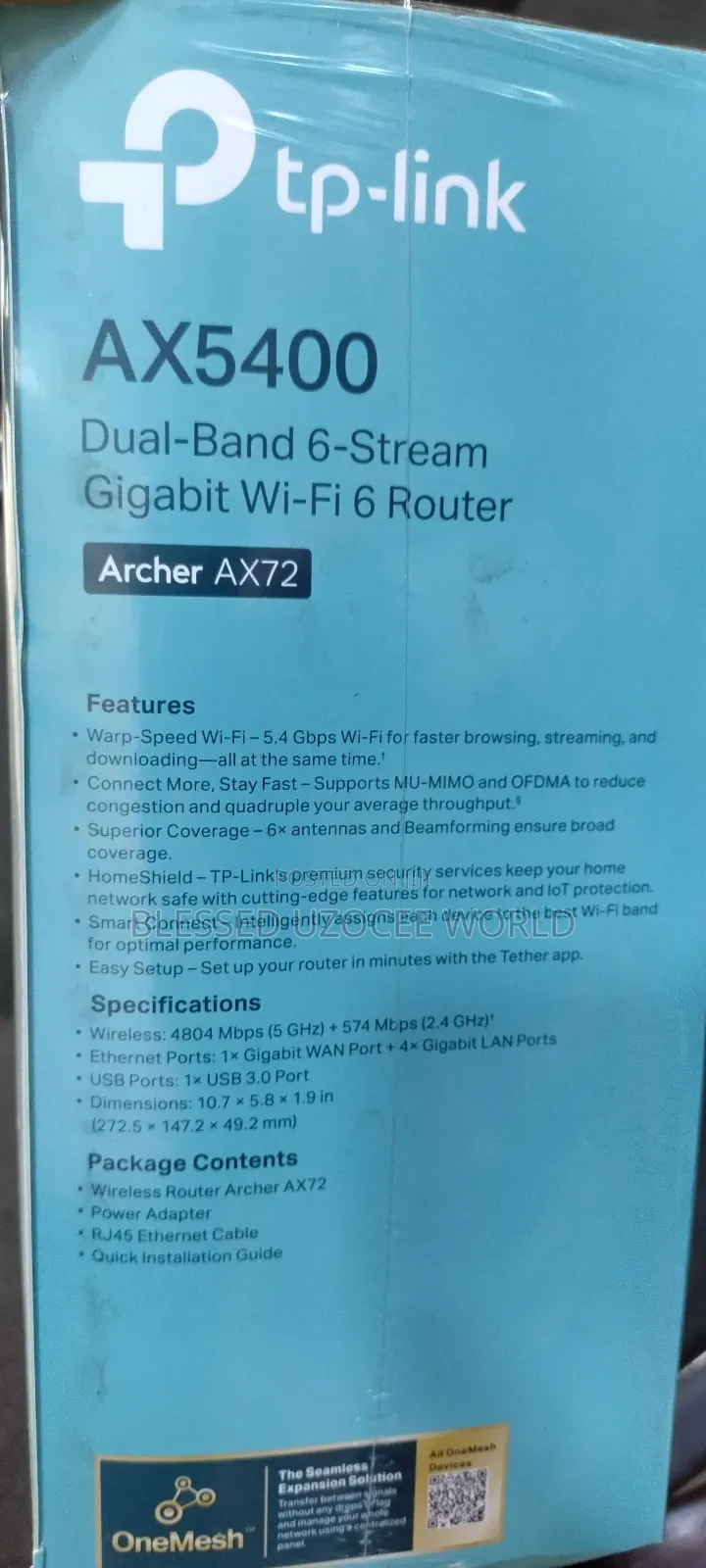 Tplink Archer Ax72 Dual Band 6- Stream Gigabit Wifi 6 Router