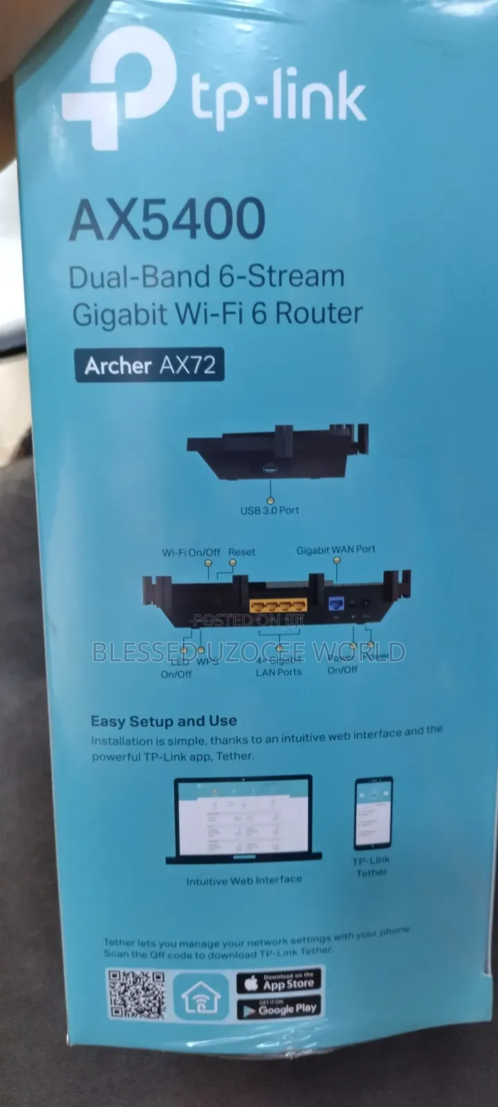 Tplink Archer Ax72 Dual Band 6- Stream Gigabit Wifi 6 Router