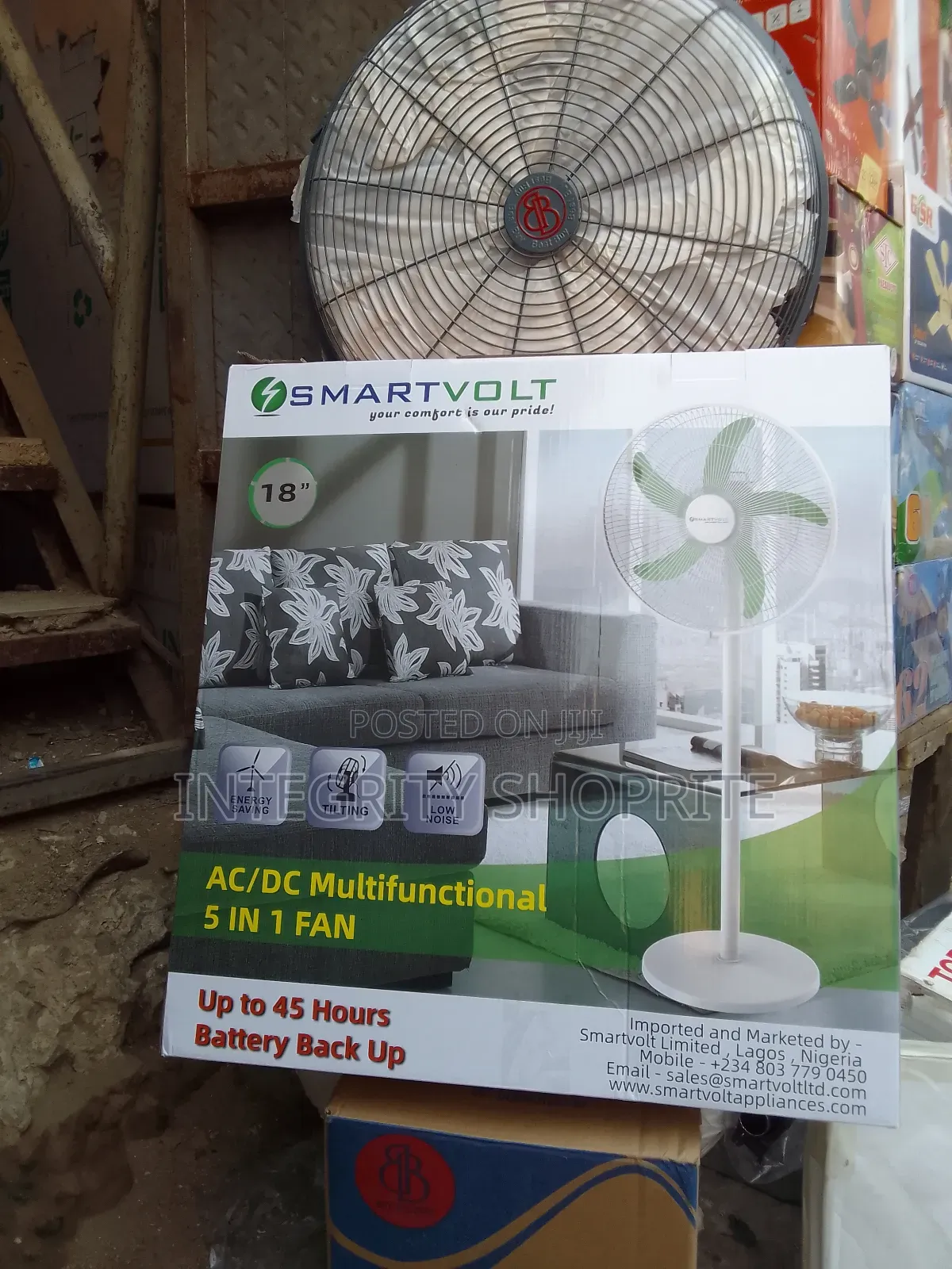 Smartvolt 18" Rechargeable 5 in 1 Fan