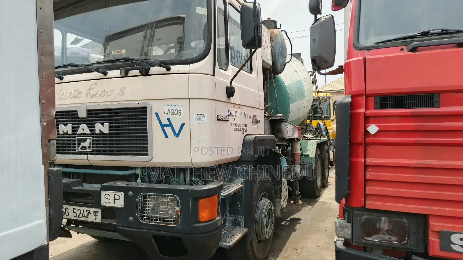 Clean Foreign Used Mounted Concrete Mixer Pump Truck