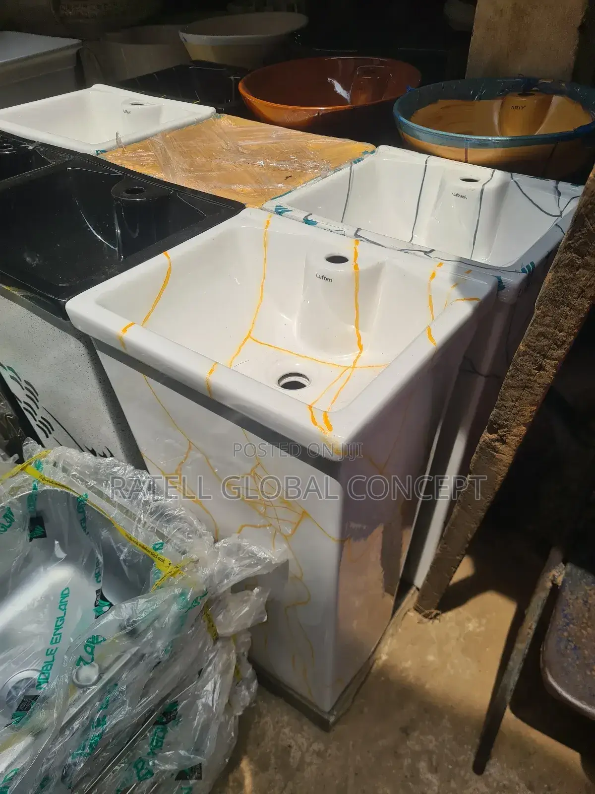 Yellow Lightening Design Dining Wash Hand Basin