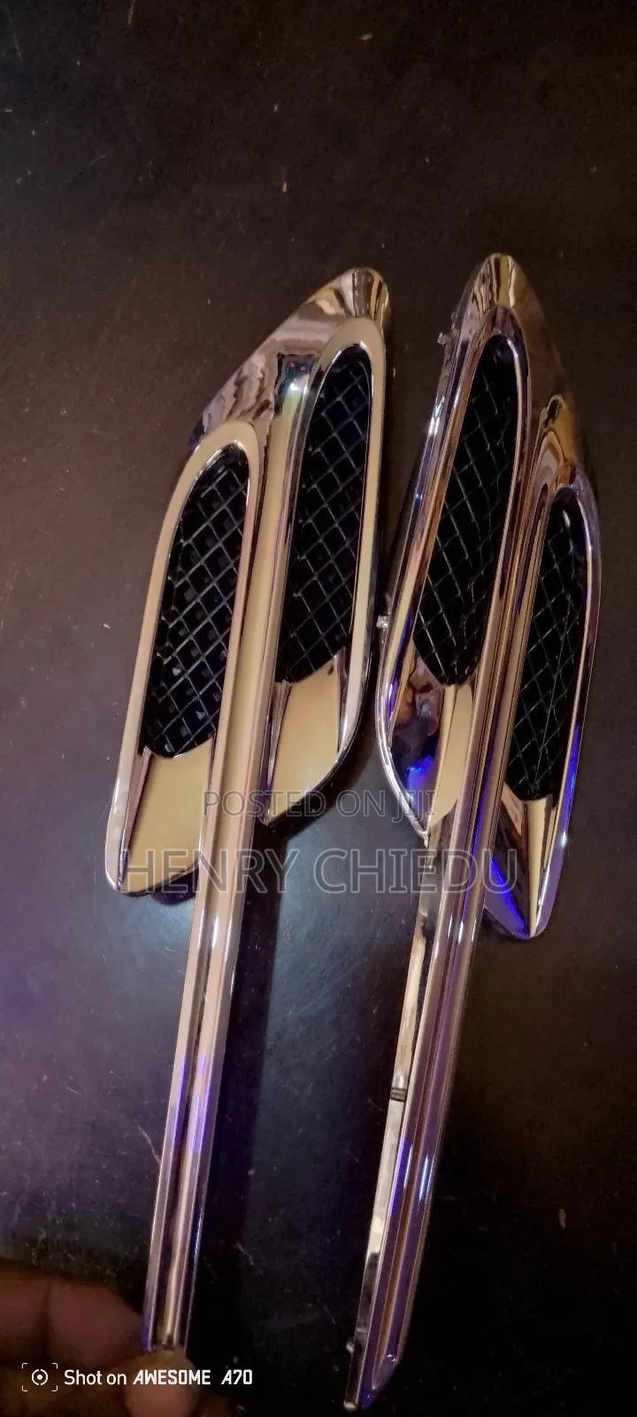 Bentley Continental Front Fender Chrome 2012-2019 Model