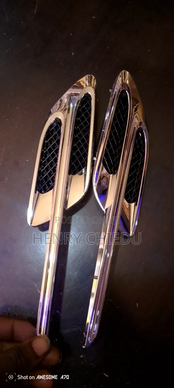 Bentley Continental Front Fender Chrome 2012-2019 Model