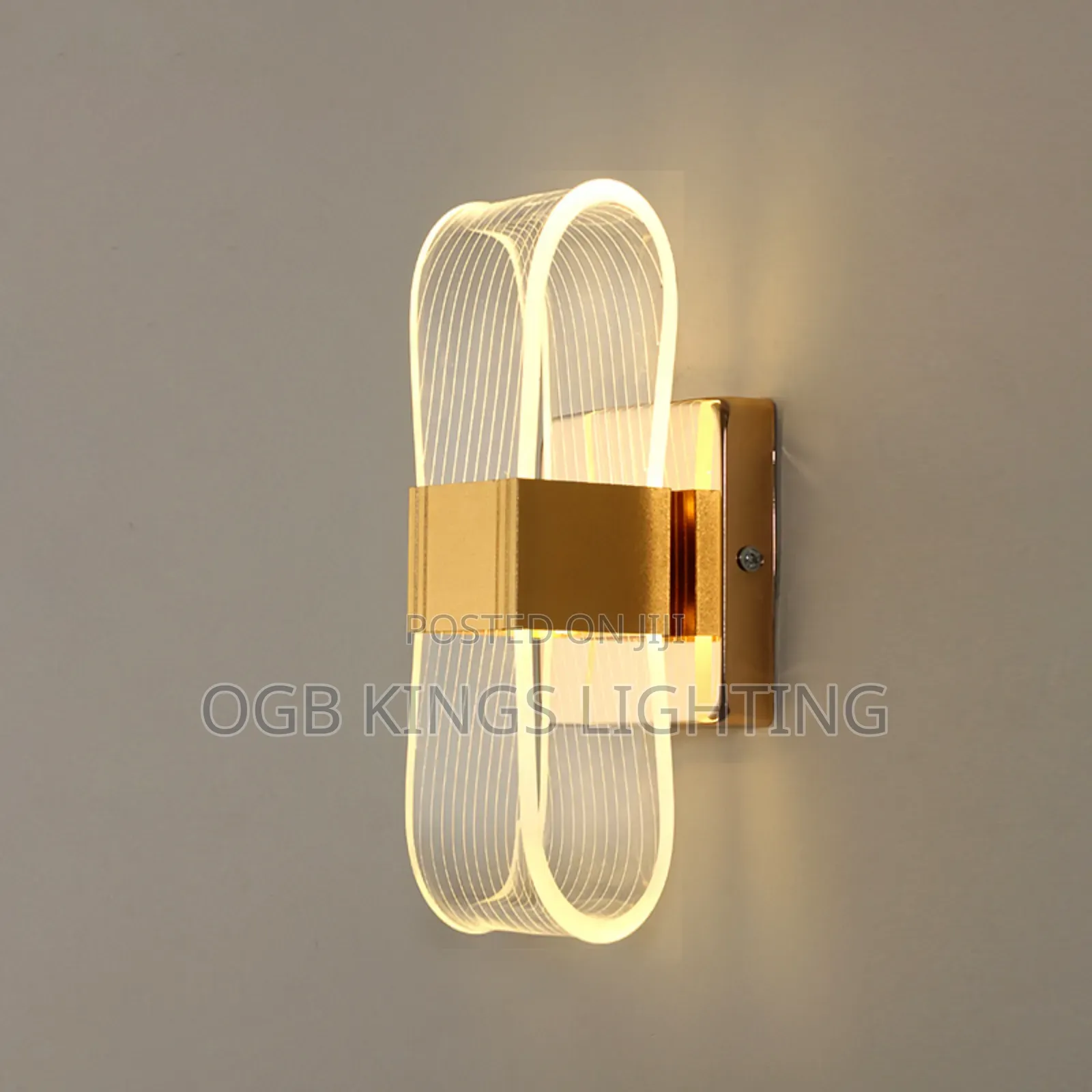 Acrylic Aluminum Wall Bedside Lamp Warm Light Lustre Modern