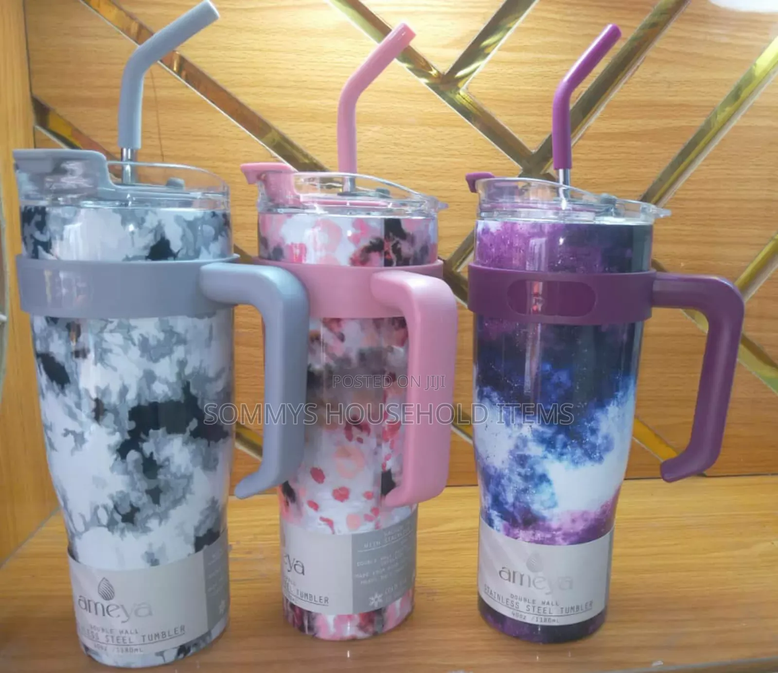 Vacuum Tumbler Cup With Straw