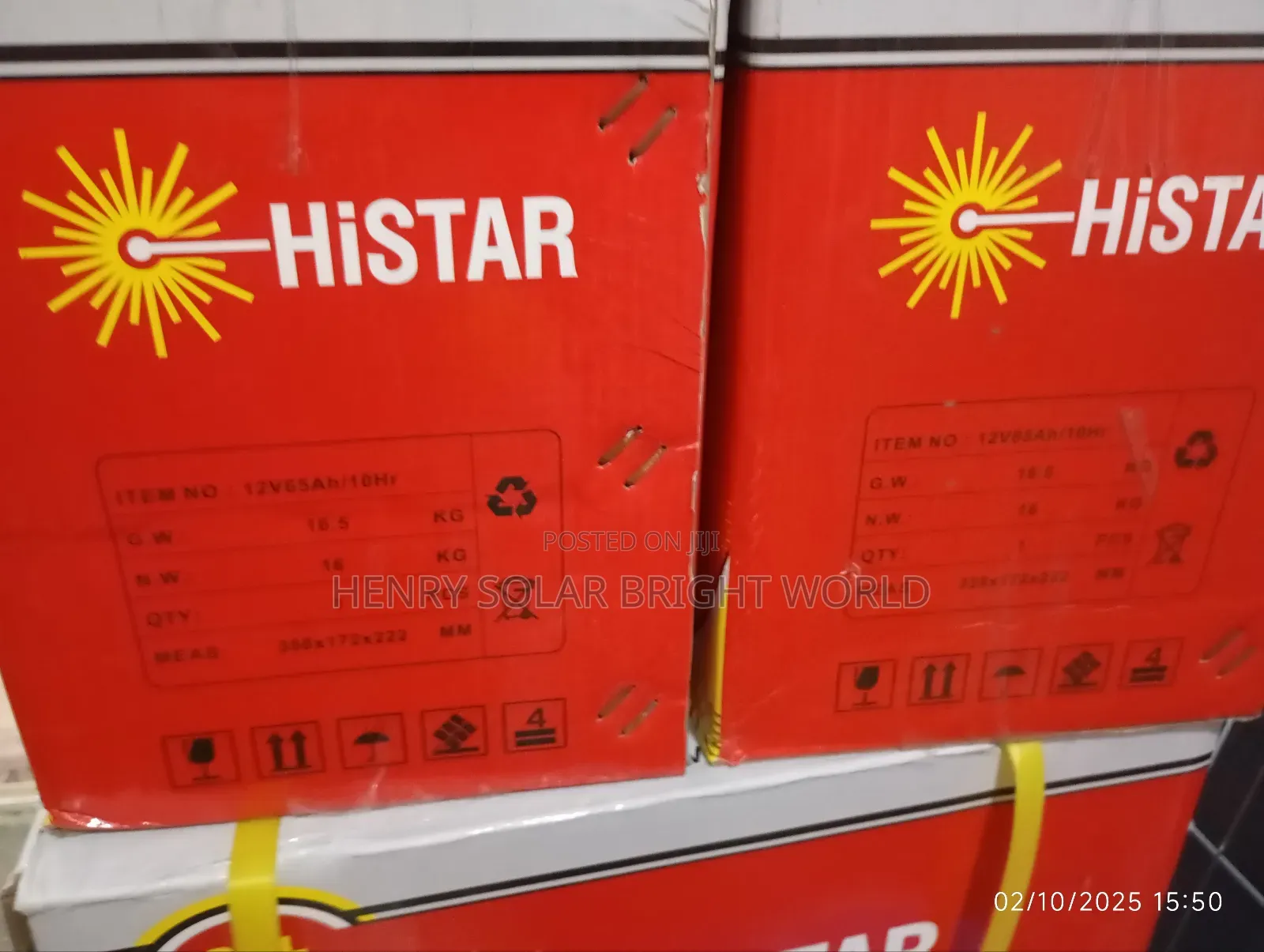 Histar 65ah 12v Gel Battery