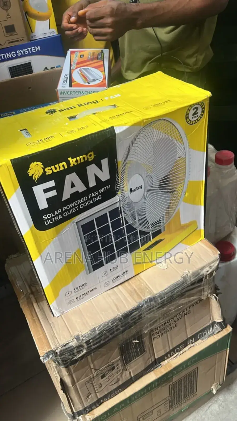 Sun King Solar Table Standing Fan