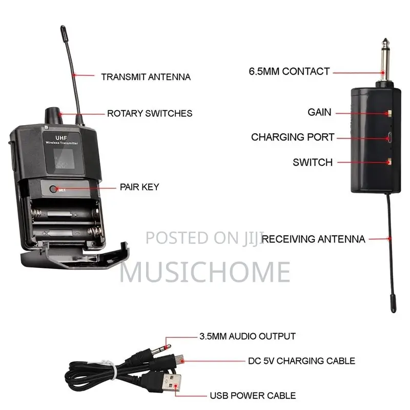 Lavalier Miniature Wireless UHF Microphone
