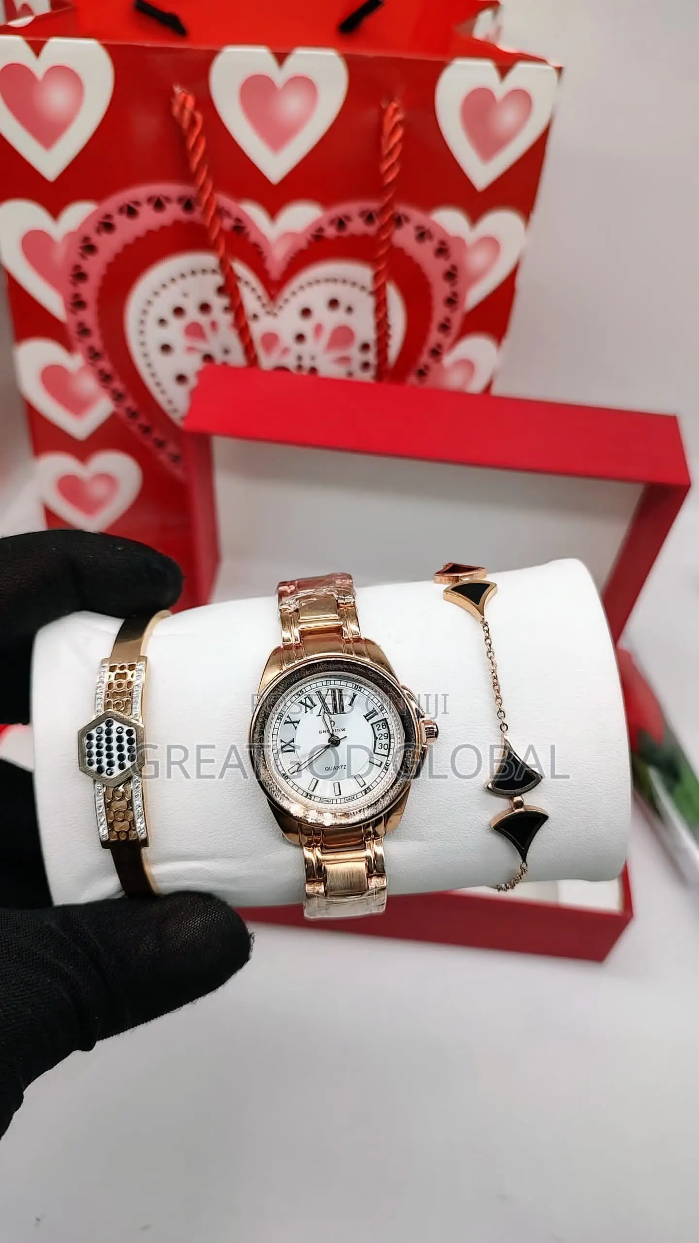 Wristwatch Set Valentine Package With Box