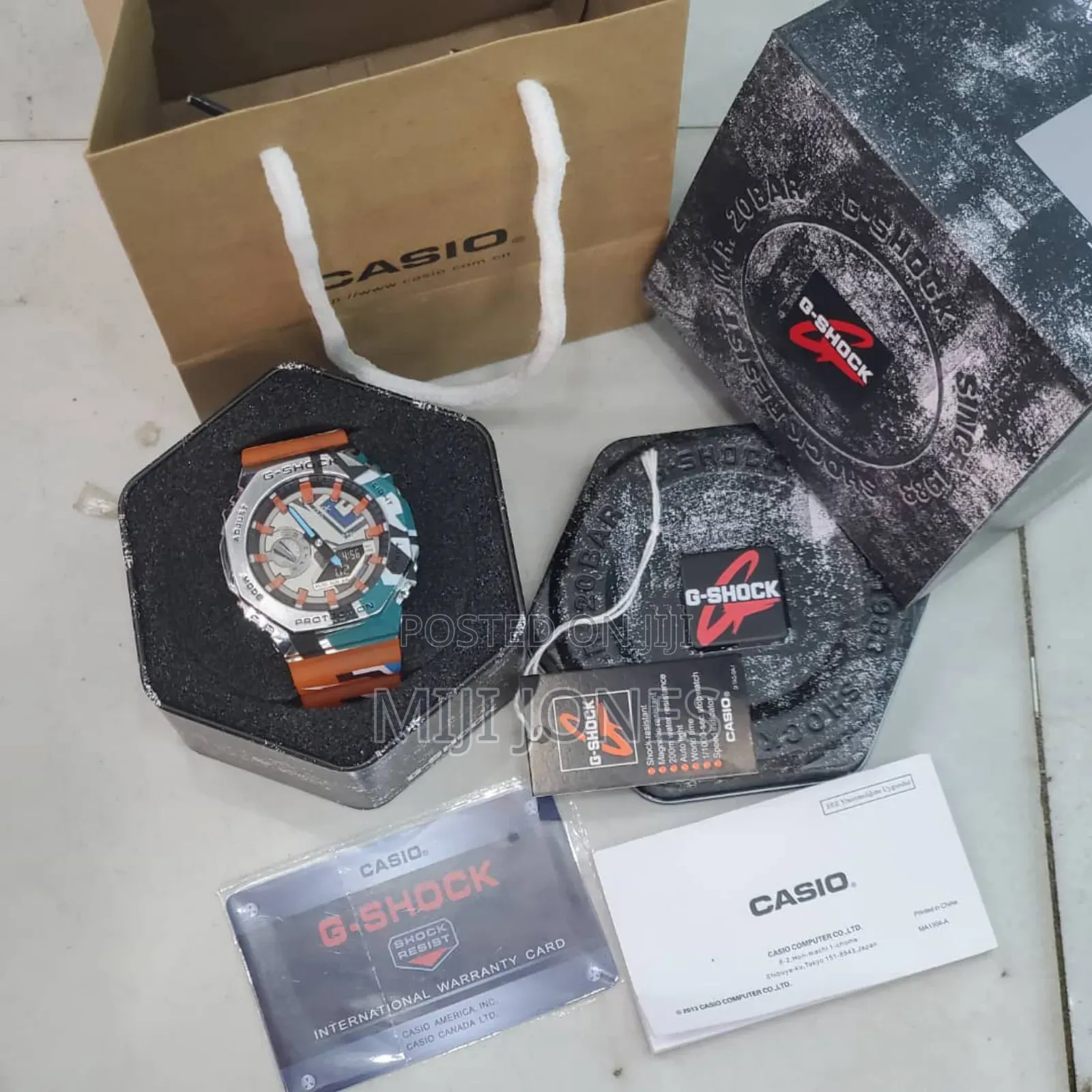 G-shock Patterned Orange Strap
