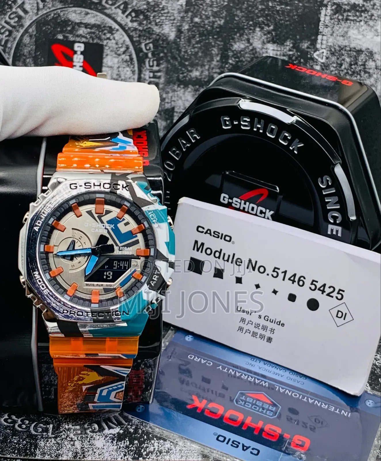 G-shock Patterned Orange Strap