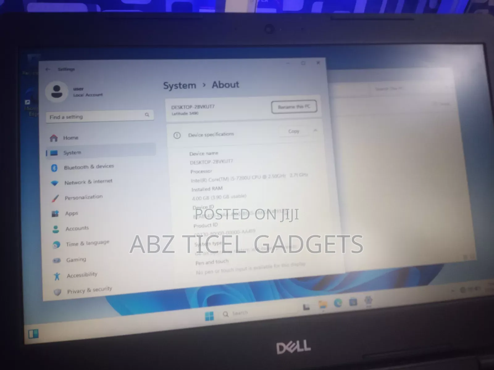 Laptop Dell Latitude 3490 8GB Intel Core I5 SSD 256GB