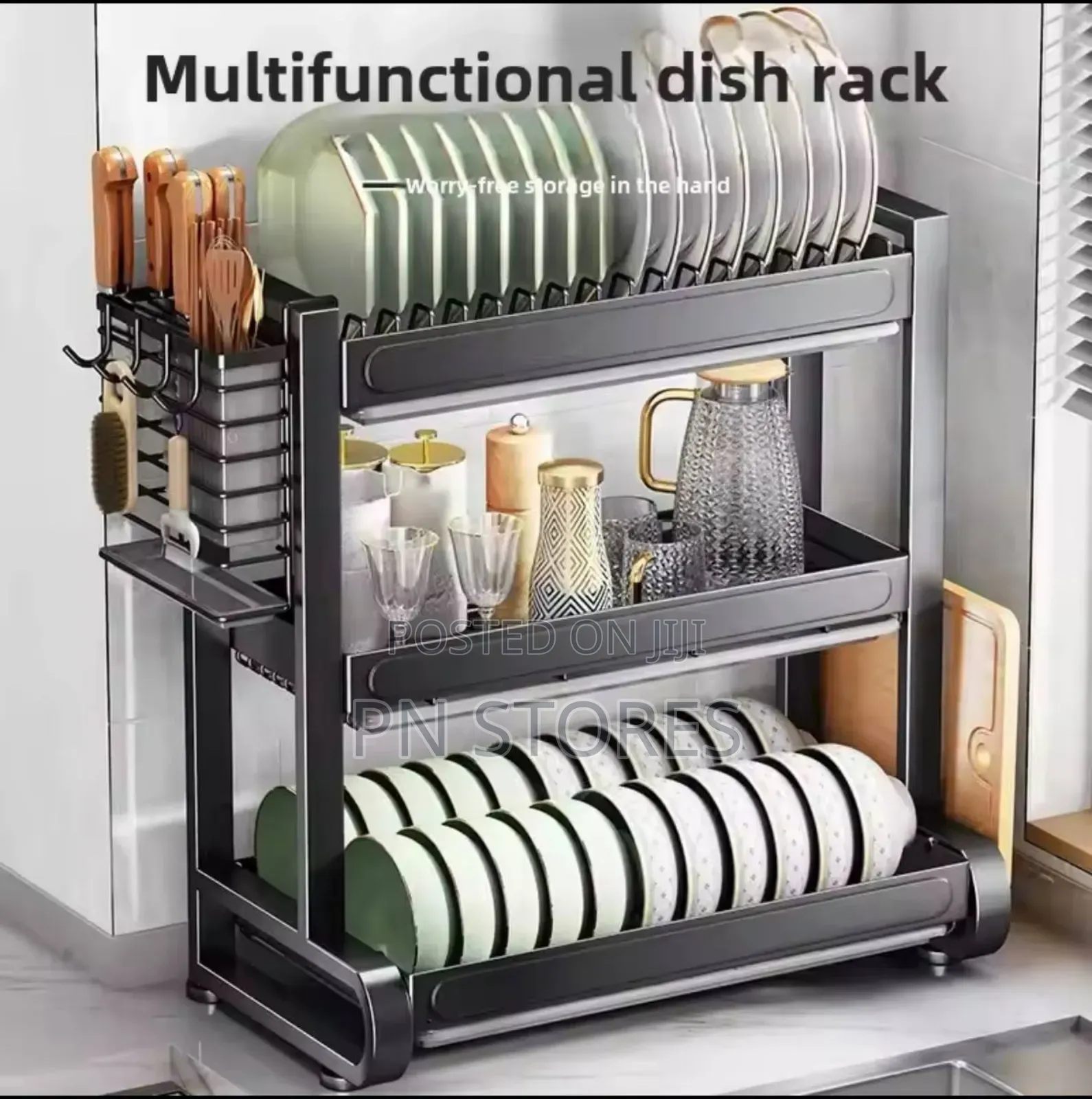 Large Stainless Steel Dish Drying Rack 21''x10''x20''