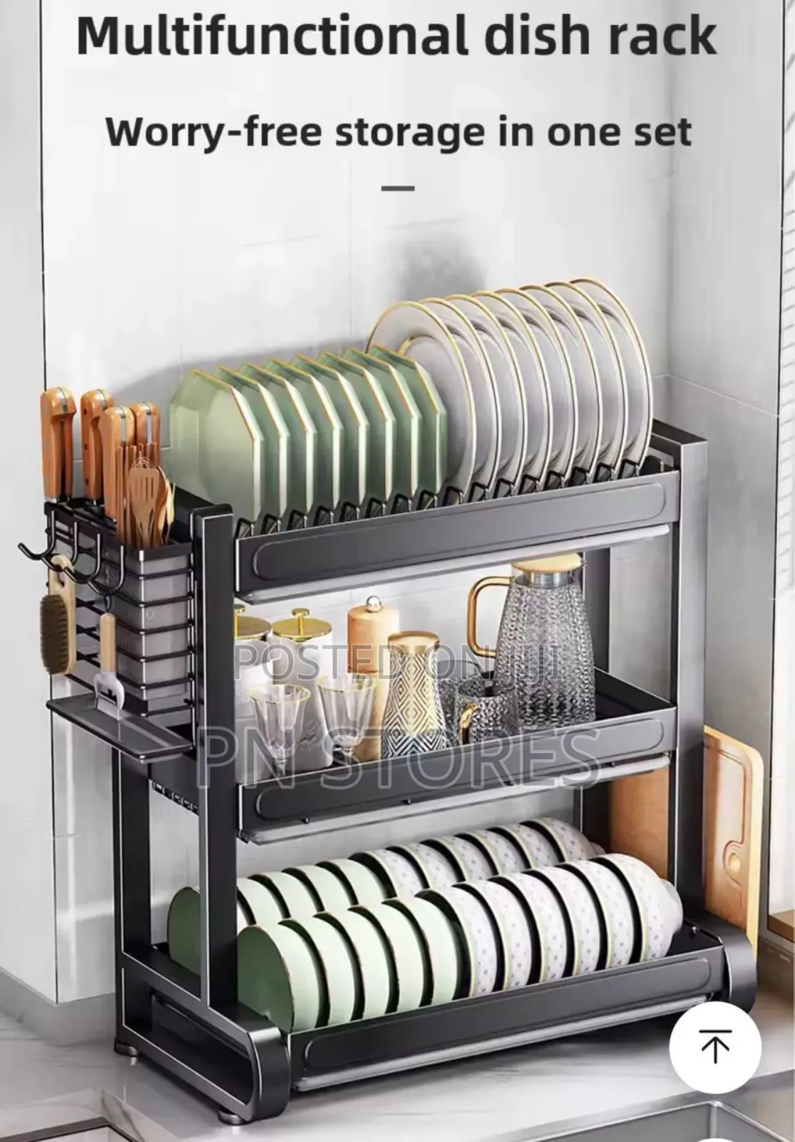 Large Stainless Steel Dish Drying Rack 21''x10''x20''