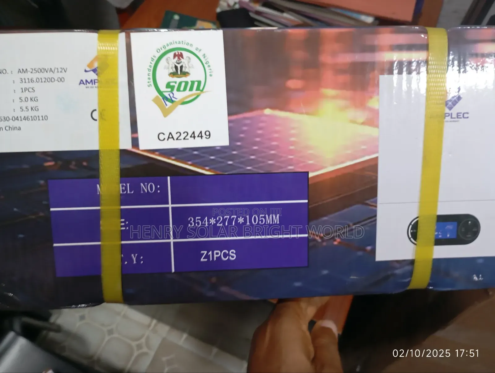 2.5kva 12v Ampulec Hibrid Inverter