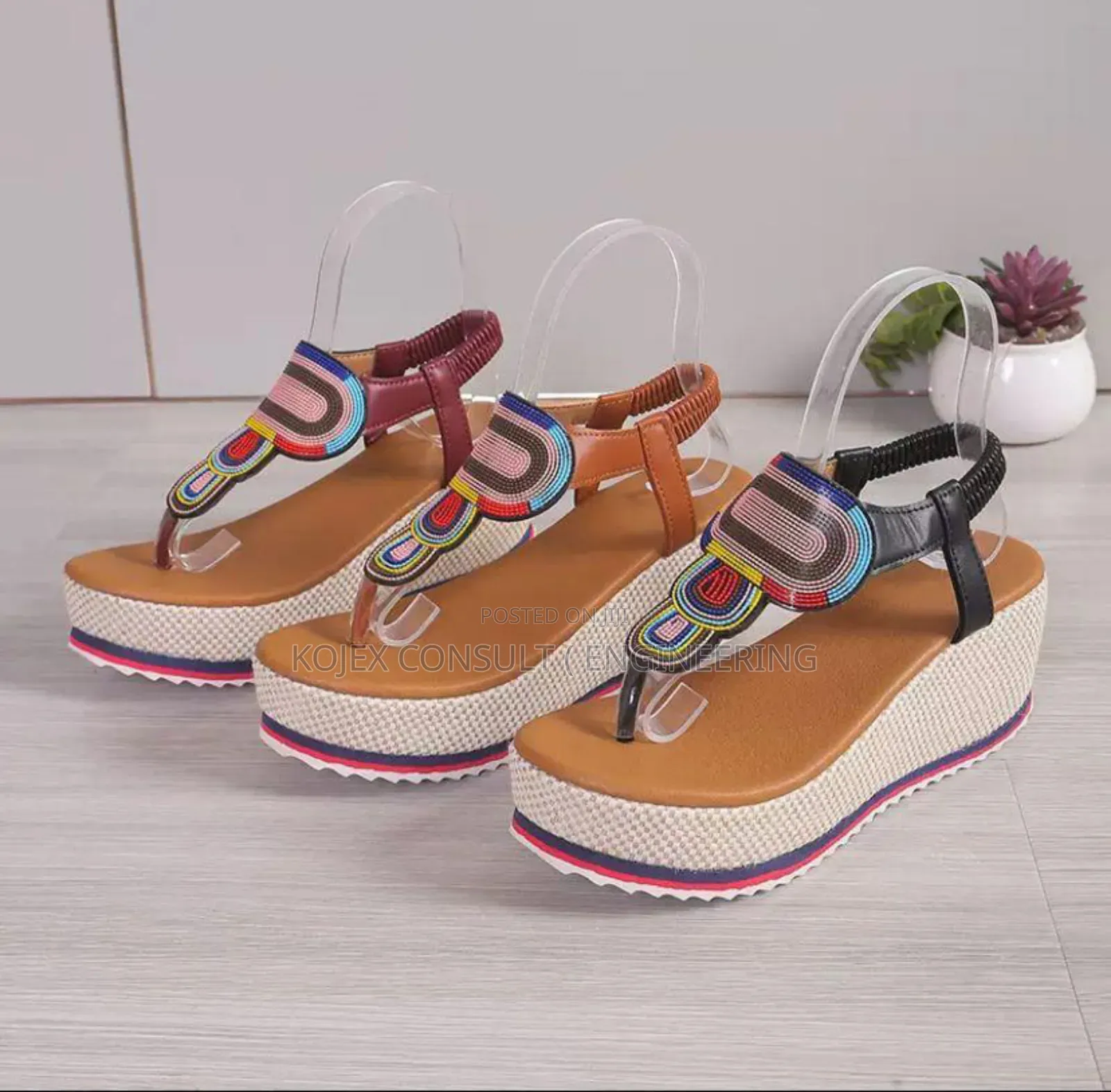 Multi Colour Female High Wedge Sandals