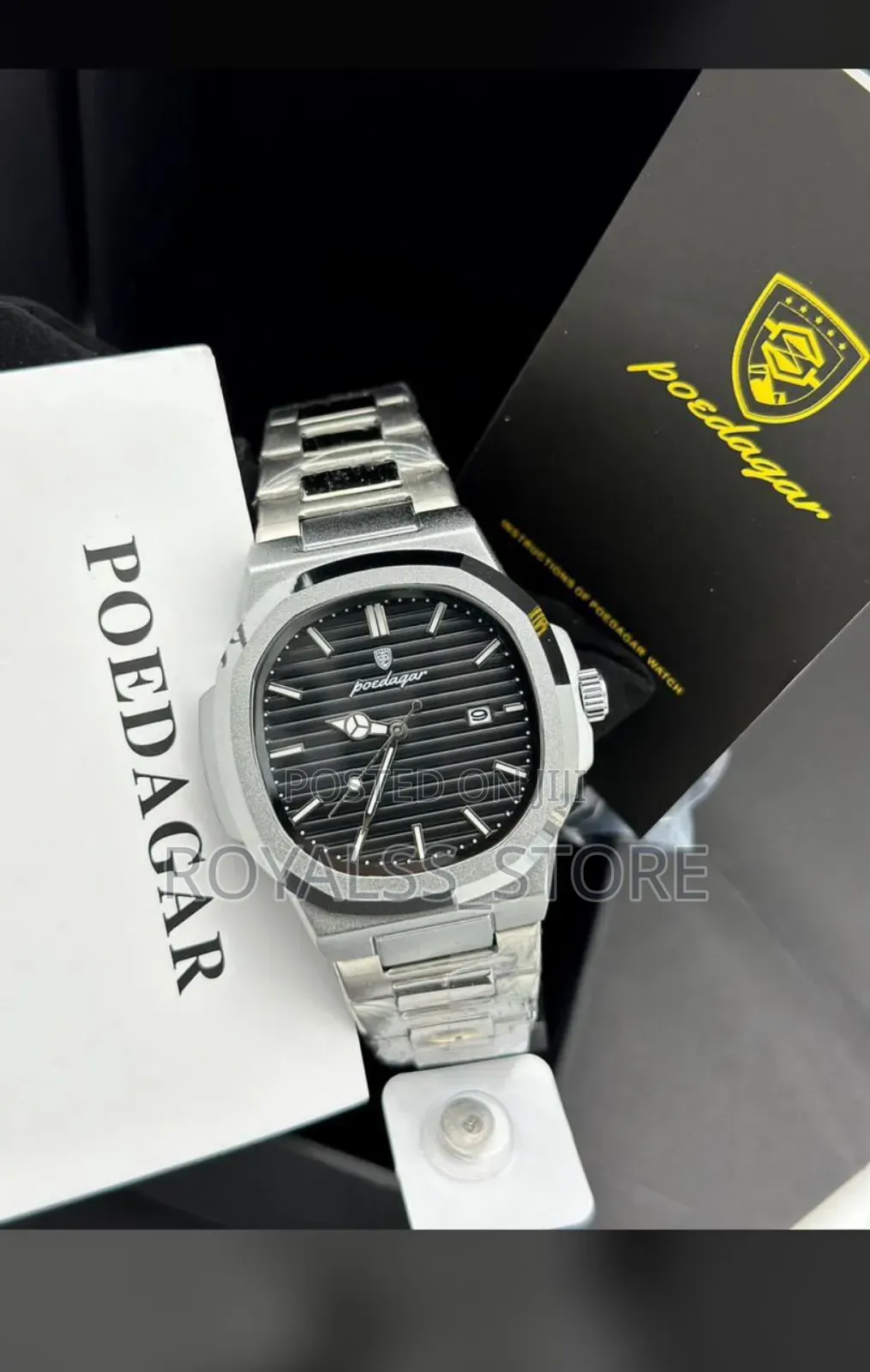 Waterproof Poedegar Luminous Men’S Watch (Fully Boxed)