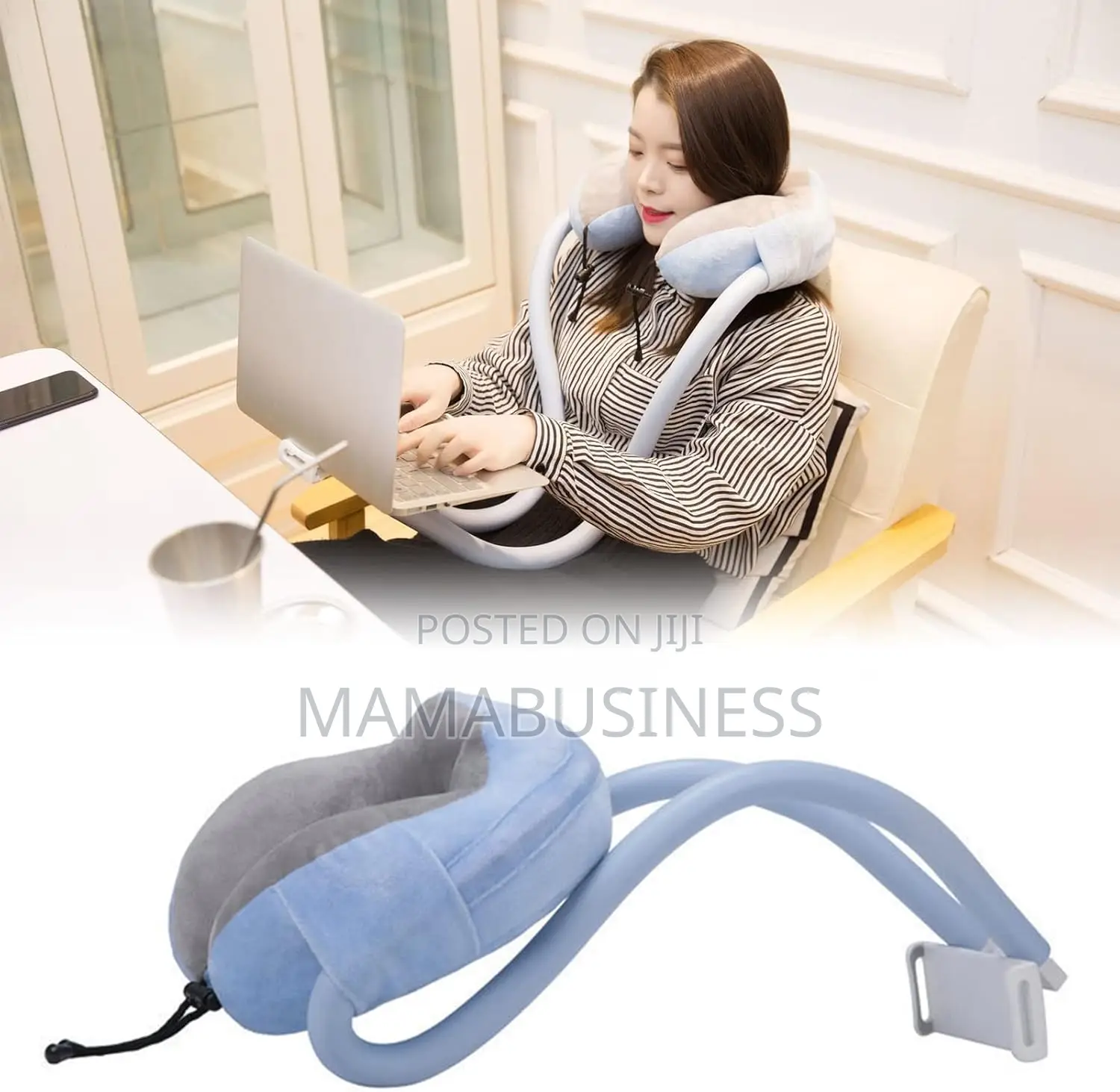 U Shaped Neck Pillow With Phone Holder