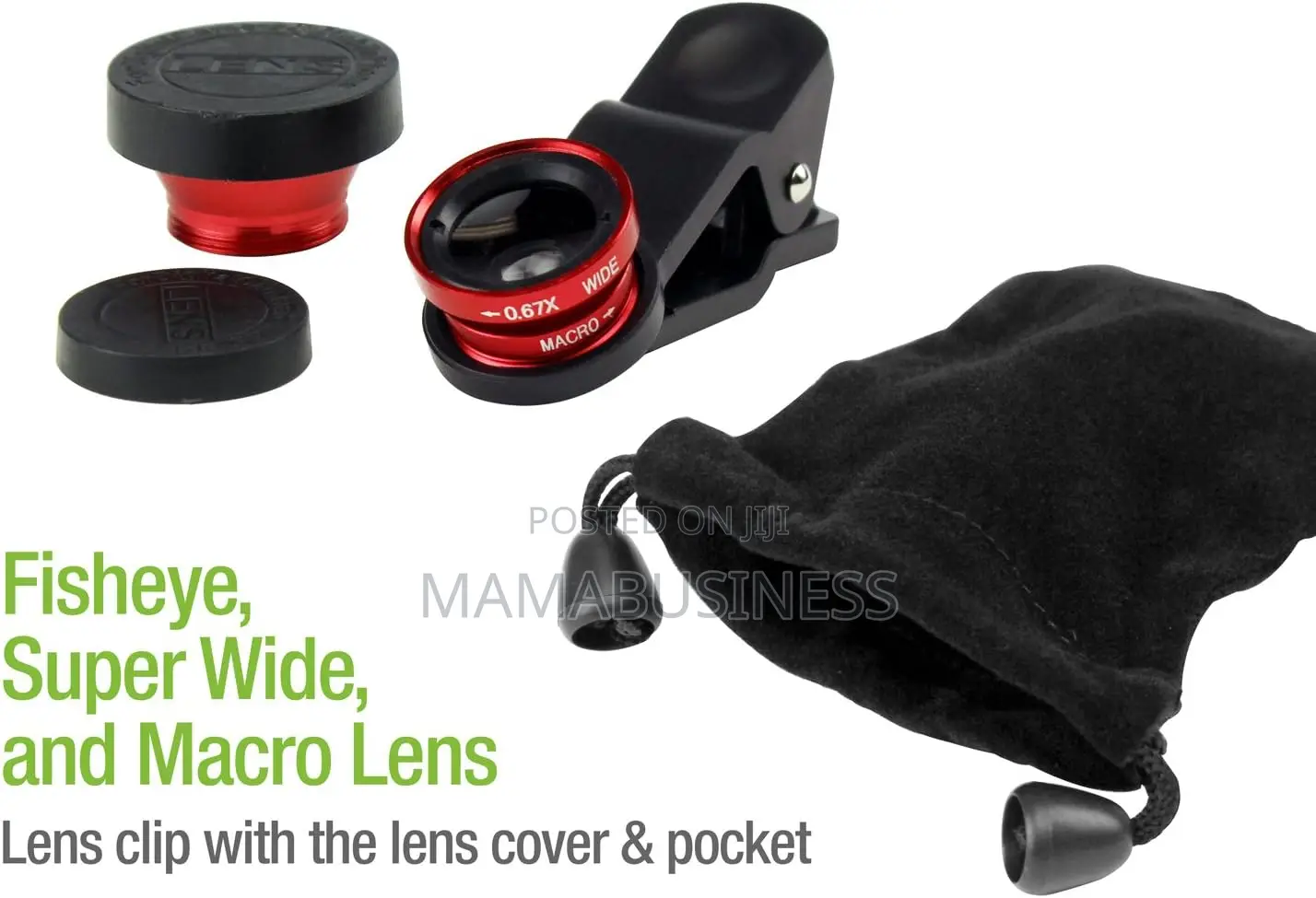 3 in 1 Clip-on Lens Camera Kit Fisheye + Wide Angle + Macro