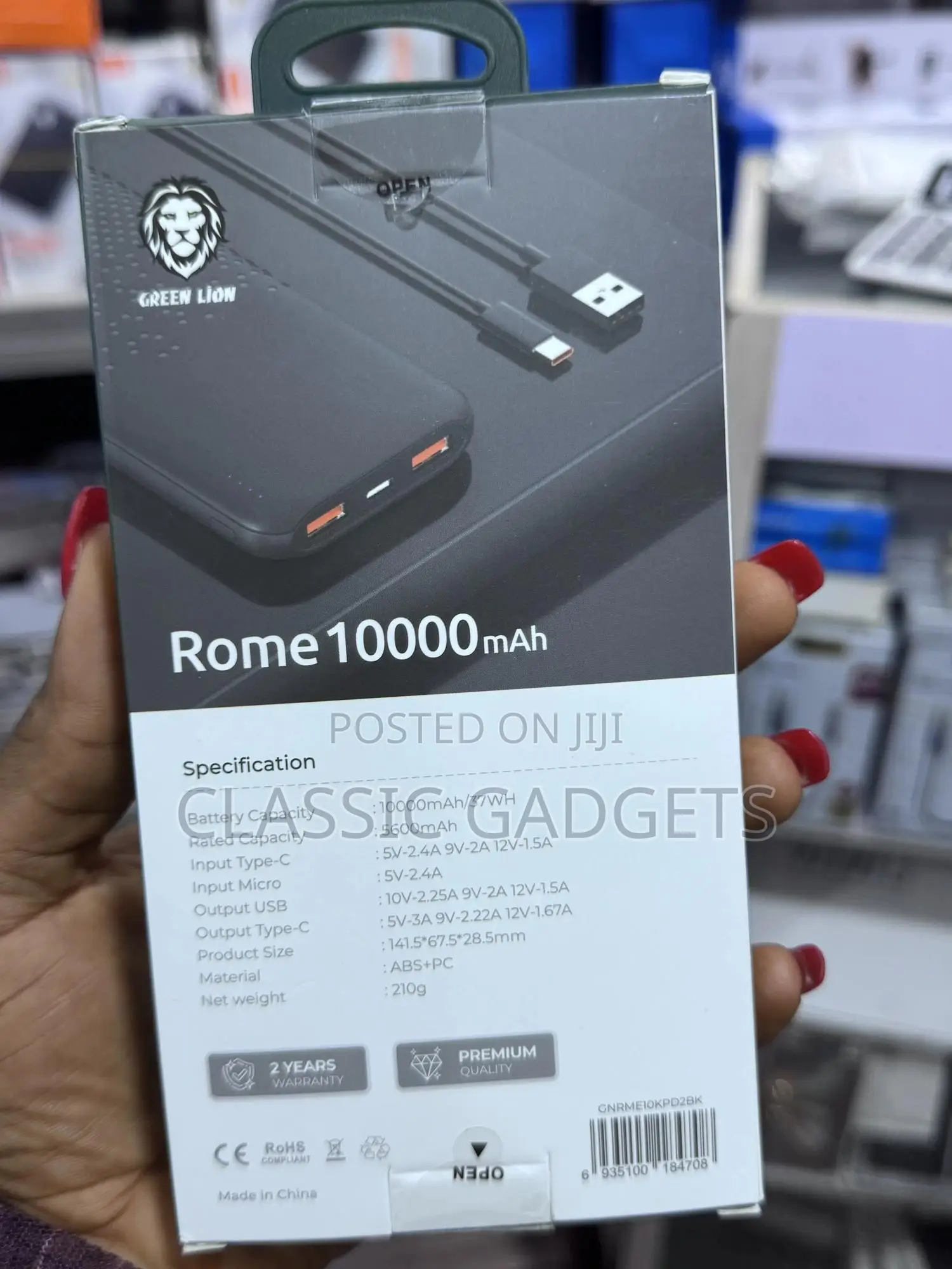Green Lion Rome 10000mah 20w PD Ultra Slim Power Bank
