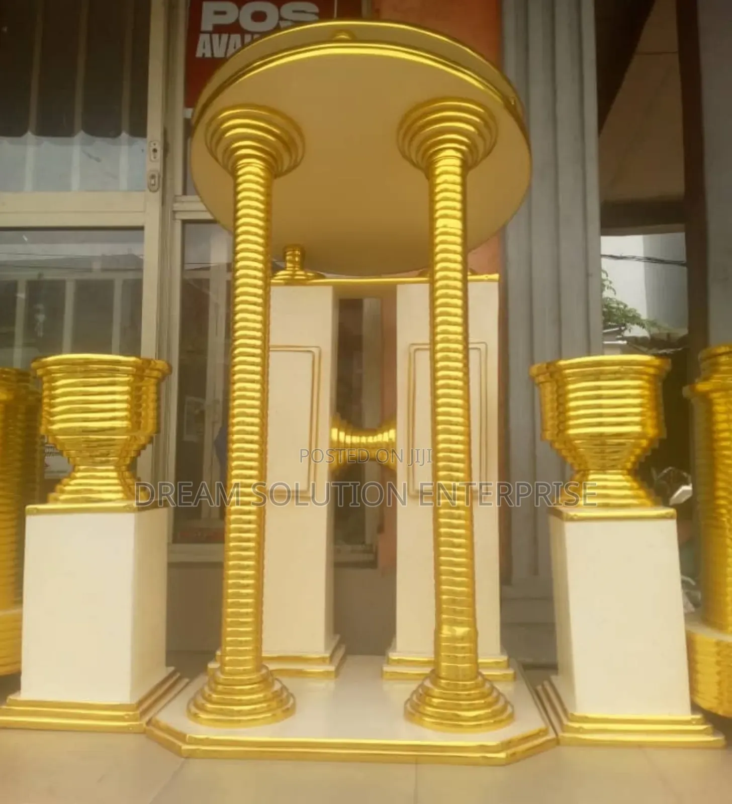 Golden Two Pillar Altar