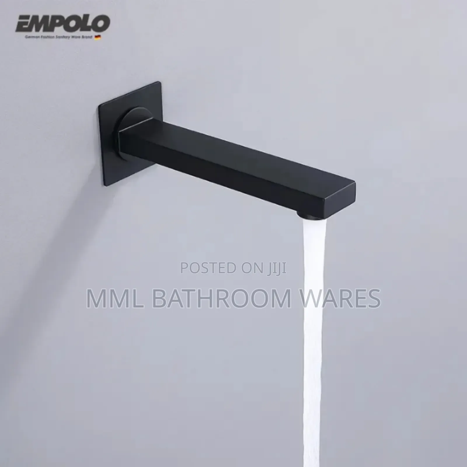 Black Concealed Rainfall Shower Mixer Set