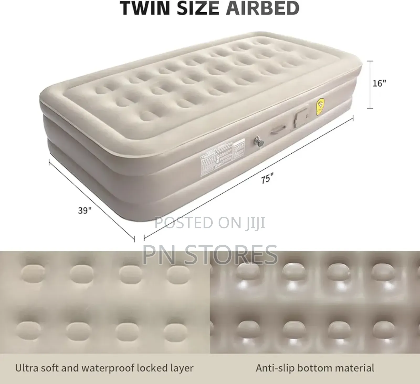 Twin Air Mattress With Built-in Pump Inflatable Mattress