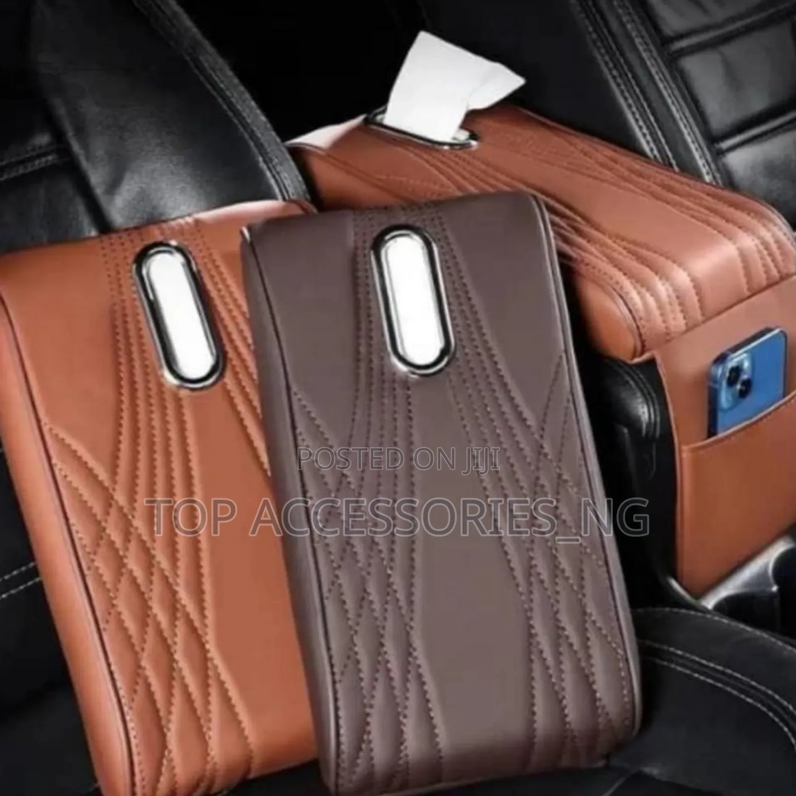 Armrest Cover With Tissue Box