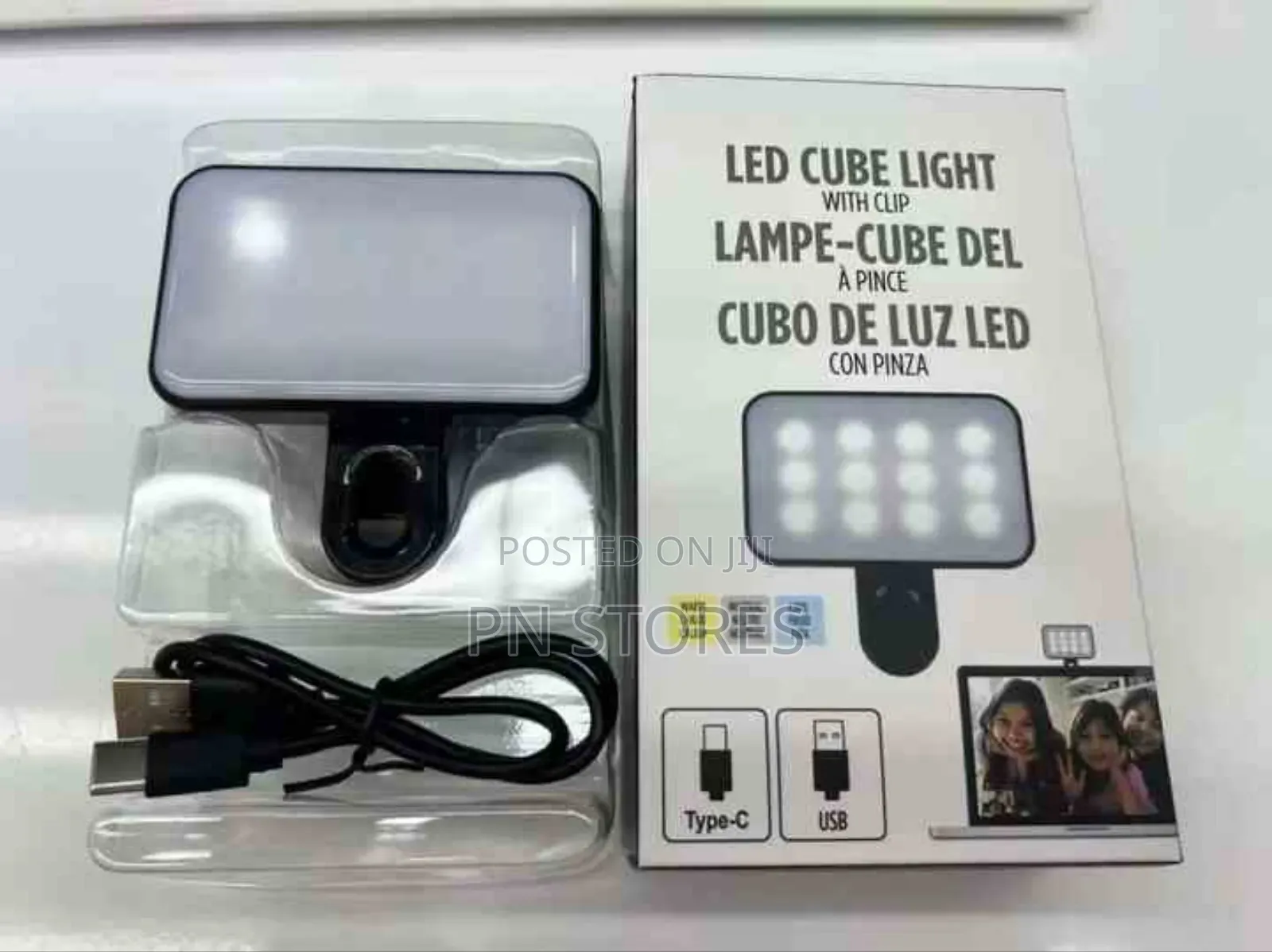 Rechargeable Led Cube Light With Cell Phone Clip