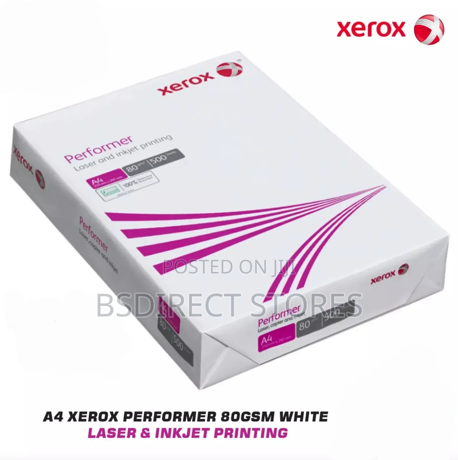 Xerox Performer White Printer Paper A4 80gsm Pack 500 Sheets