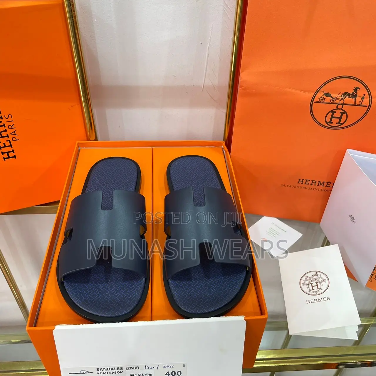 Classic Leather Hermes Slipers 40-46