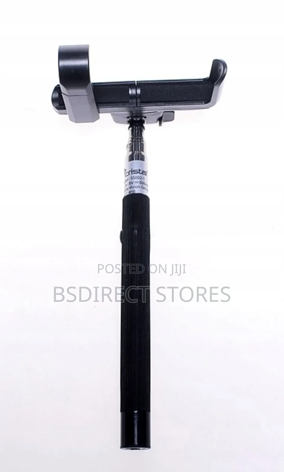 Cristal Bluetooth Foldable Selfie Stick Rotating Head Black