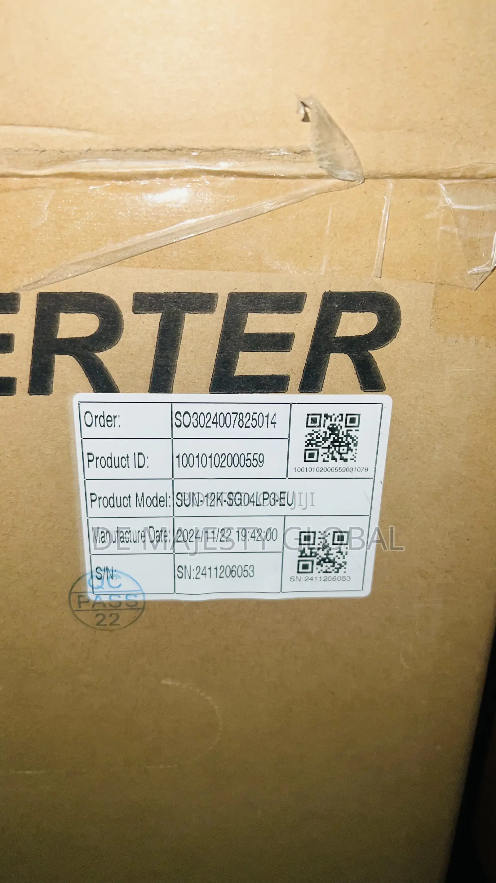 Deye 12kw 3phase Hybrid Inverter With 5yrs Warranty