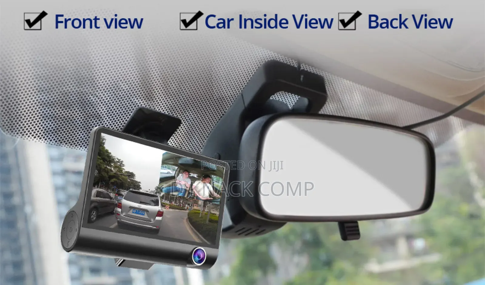 4" Car Dash Cam, DVR 3 Hd Night Vision Camera With Rear
