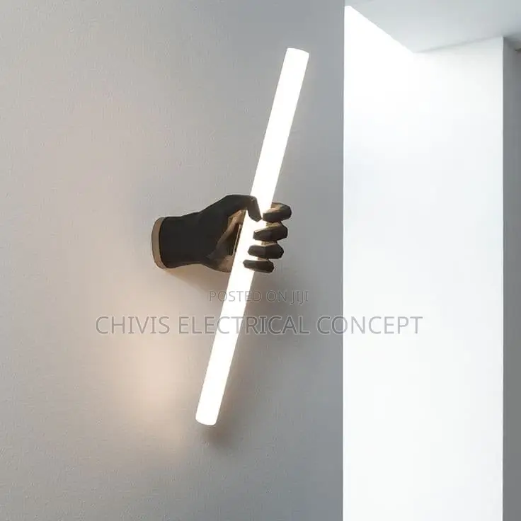Novel Art Deco Resin Acrylic Hand Led Tube Wall
