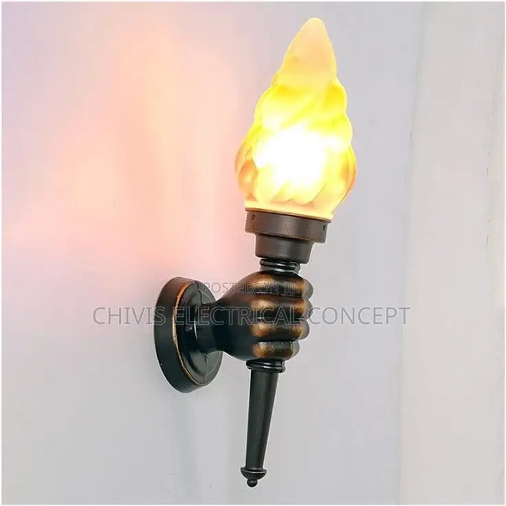 Torch Wall Decor Lamp American Retro Living Room Balcony