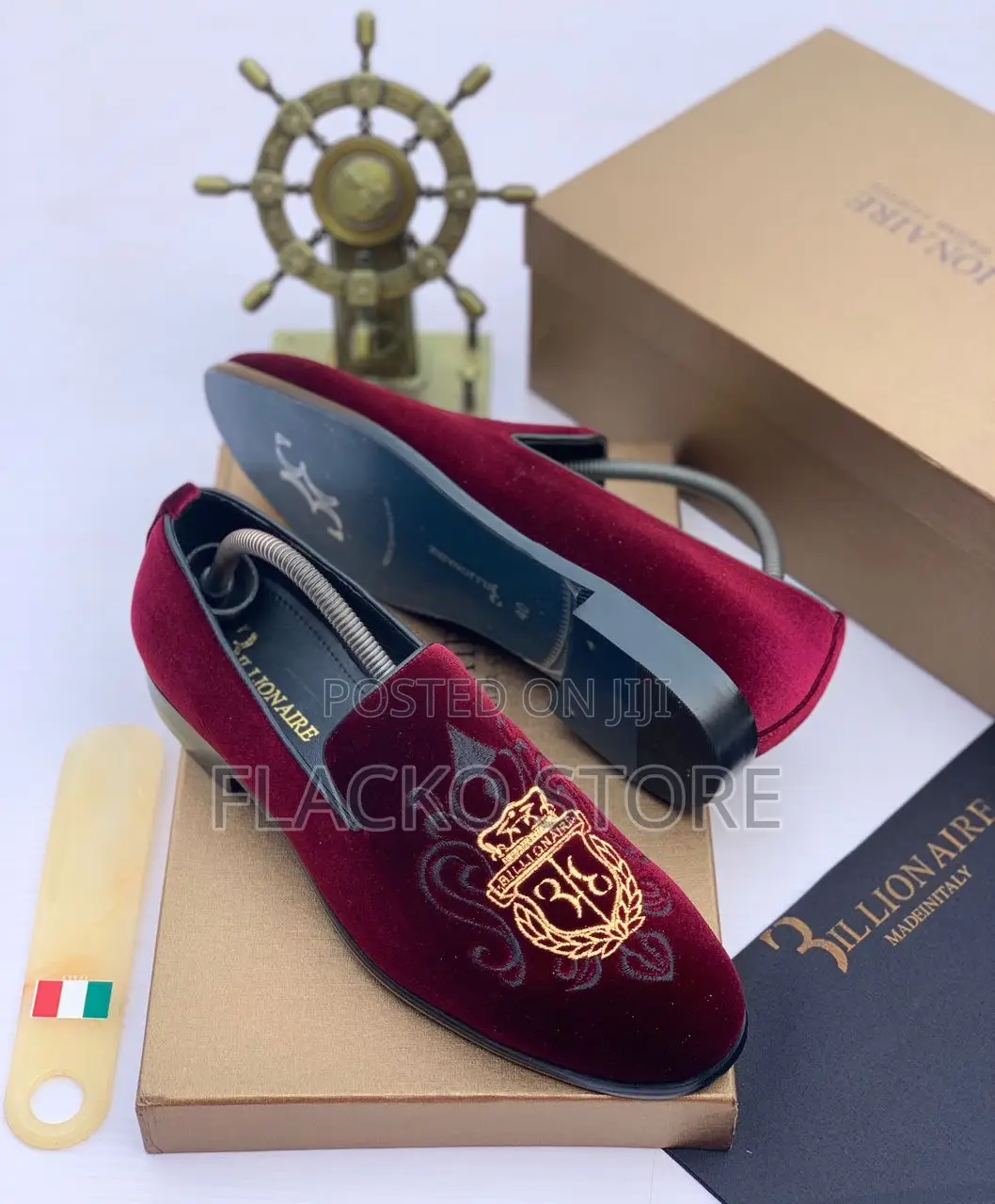 Original Billionaire Velvet Loafers Shoes