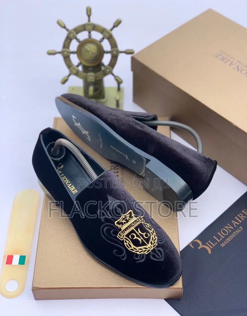 Original Billionaire Velvet Loafers Shoes