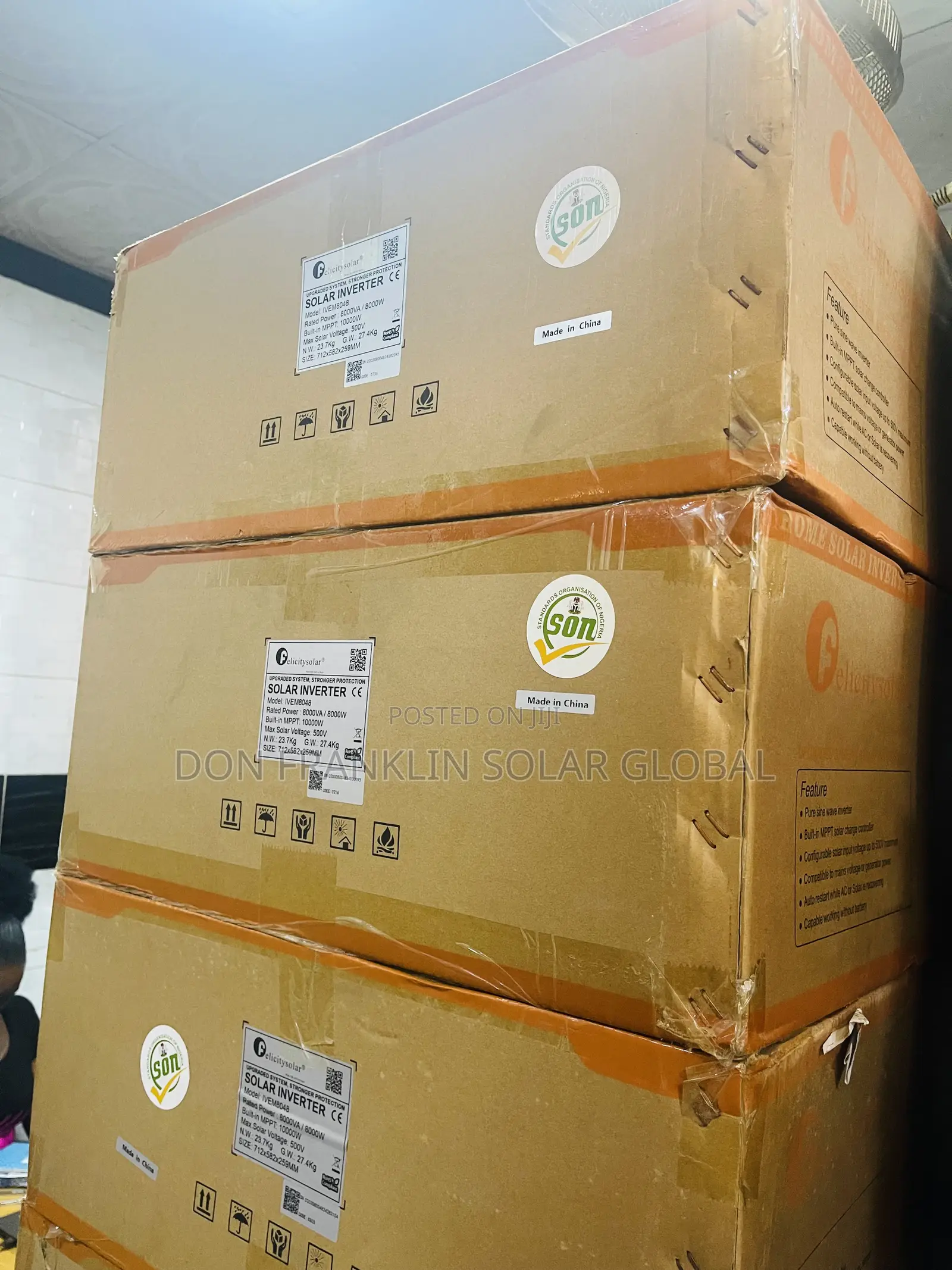8kva 48volts Felicity IVEM Transformerless Inbuilt Inverter