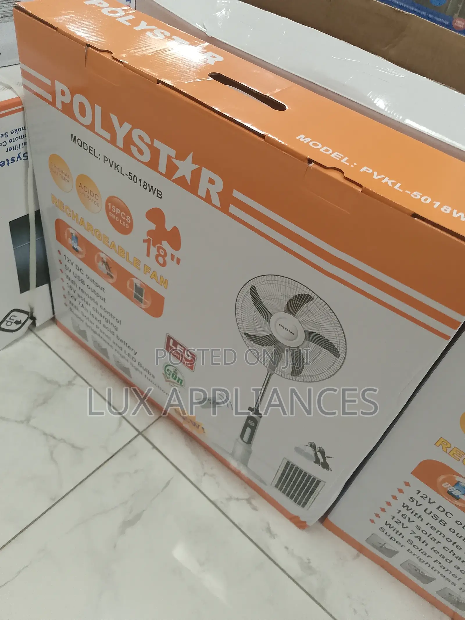 Polystar Long Lasting Battery Life 18 Inches Fan PVK-5018wb