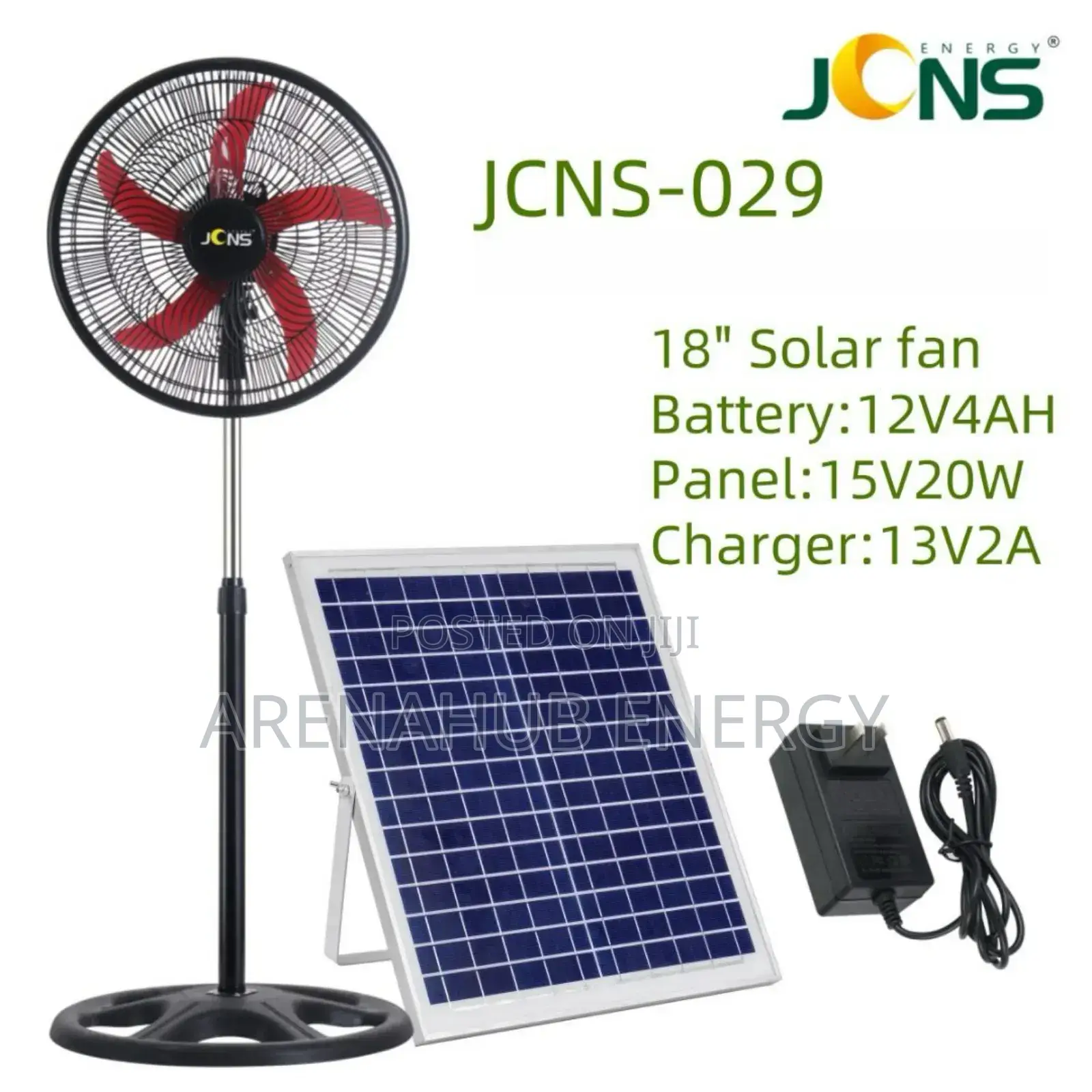 029 Standing Solar Rechargeable Fan