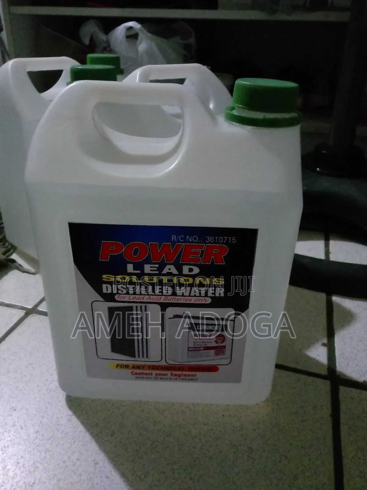 4 Liters of Distilled Water for Tubular Batteries